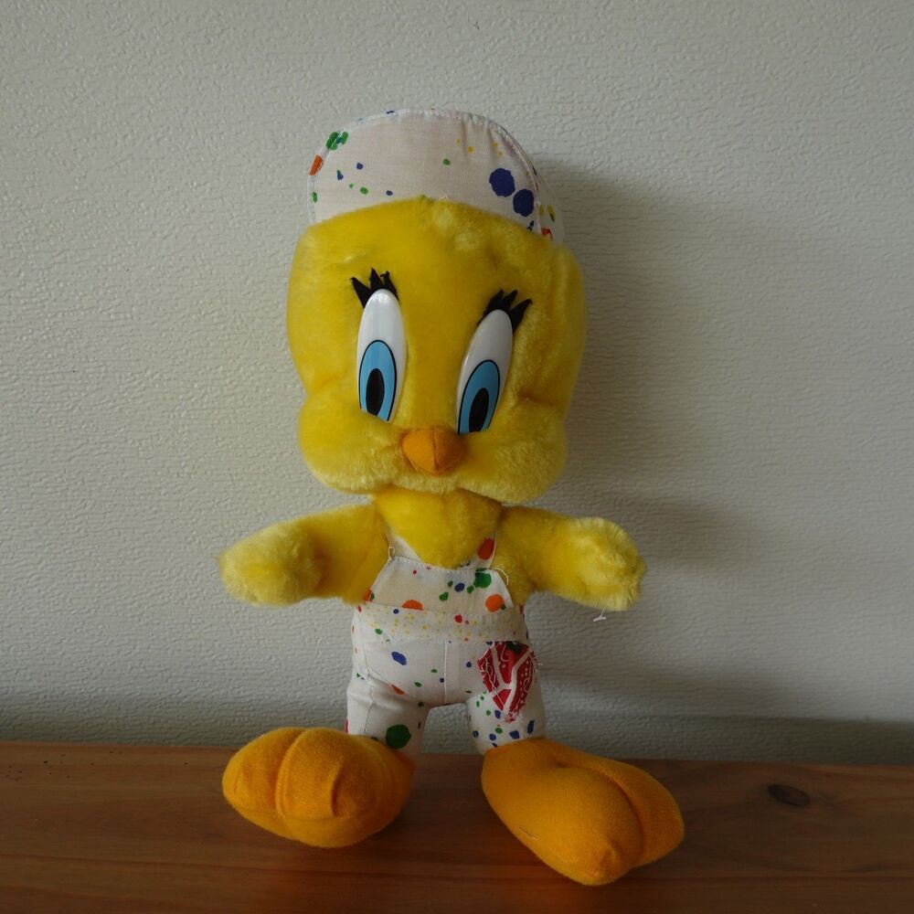 TWEETY BIRD STUFFED ANIMAL Vintage Tweety Bird plush Looney Tunes 12”